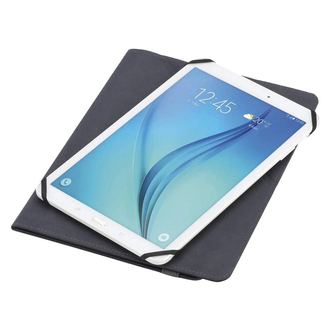 Hama 360° Universal Tablet Case for 9"-11" Tablets - Black, Polyurethane, 320g, with Stand Function and Elastic Strap