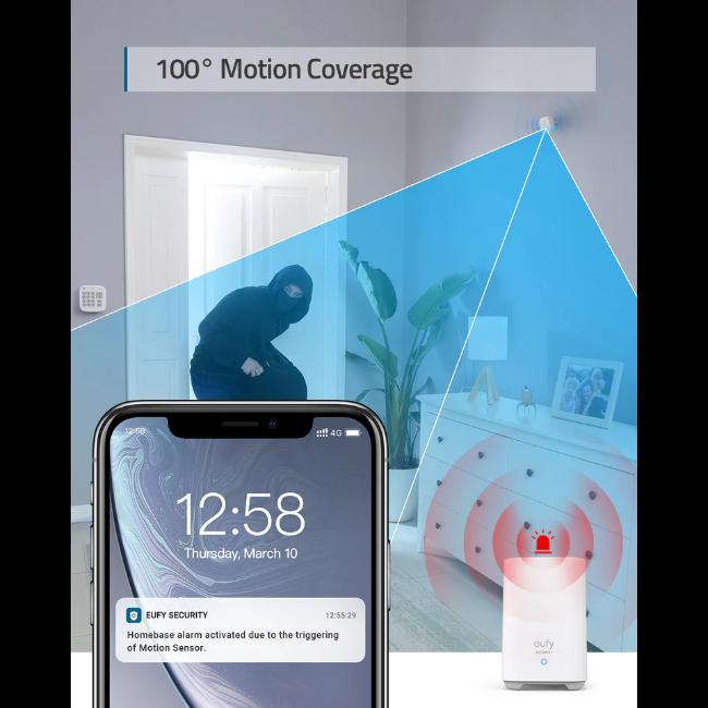 Eufy Security 5pc Home Alarm Kit - Keypad, Entry Sensors, Motion Sensor, HomeBase