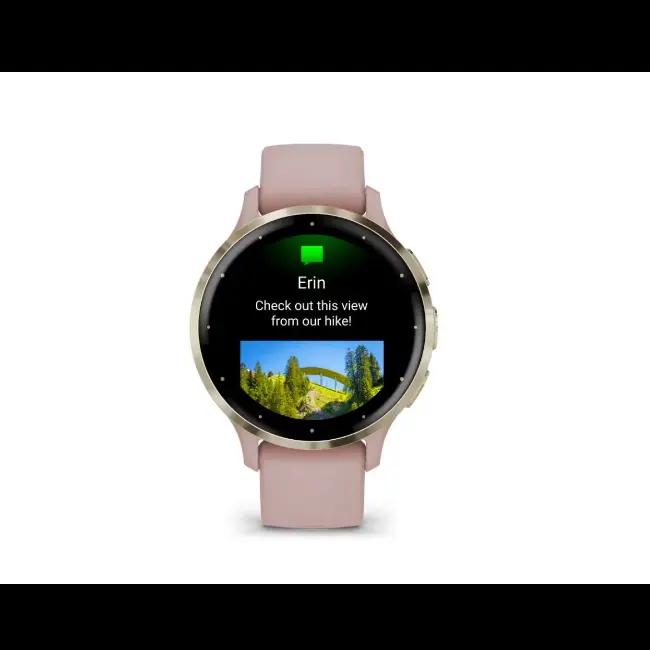 Garmin Venu 3S Smartwatch Soft Gold Rose AMOLED Display Heart Rate GPS Music Control Up to 10 days Battery Life