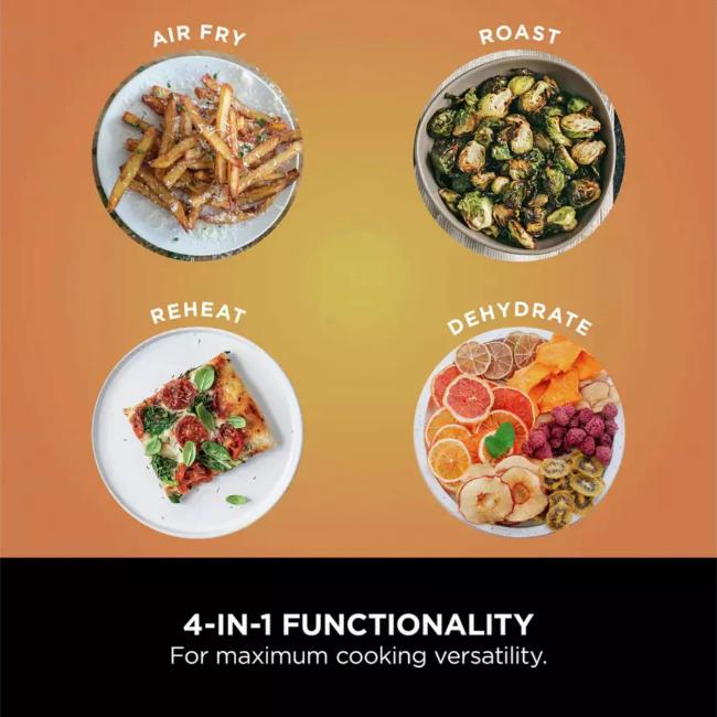 Ninja 4.7L Digital Air Fryer Black | Air Fry, Roast, Reheat, Dehydrate