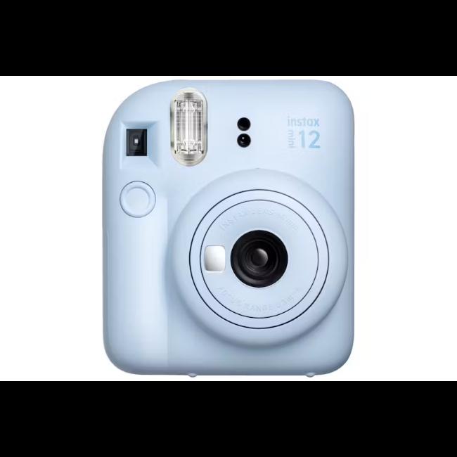 Fujifilm Instax Mini 12 Pastel Blue Instant Camera with Selfie Mirror, Flash, Lens & Viewfinder