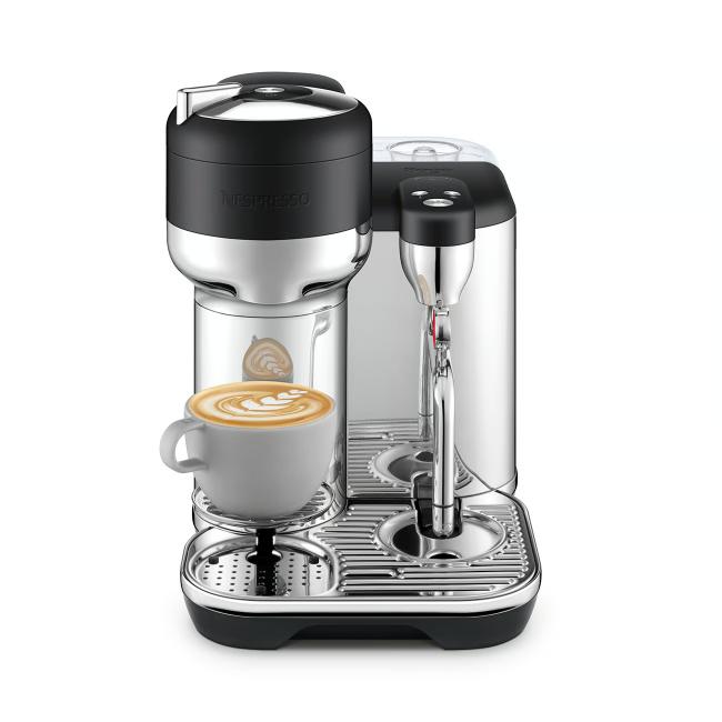 Sage Vertuo Creatista Nespresso Coffee Machine Black Truffle - Intelligent Brewing, Auto MilQ Milk Texturing, Stainless Steel, Carafe & Travel Mug Brewing, Connectivity, Latte Art