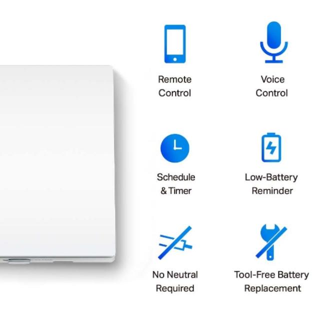 TP-Link Smart Light Switch White Remote Control