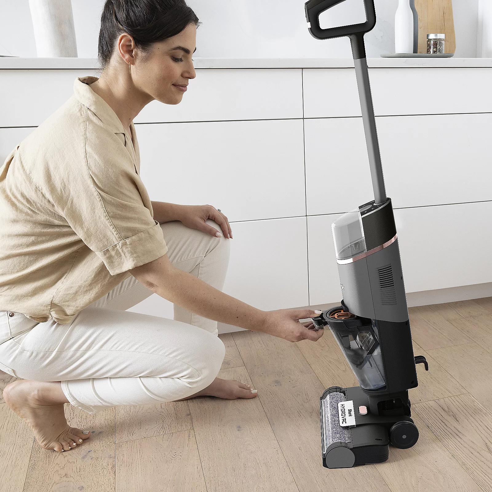 Shark HydroVac Cordless Vacuum Cleaner - Charcoal Grey | Deep clean hard floors & freshen area rugs, Removes wet & dry messes