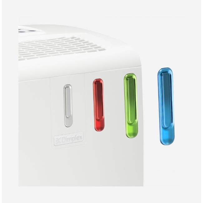 Dimplex 20L Dehumidifier with Timer & Delay Start | White | Image Features: Wheels, Dimplex