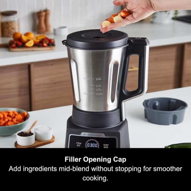 Morphy Richards MixFlex 1.5L 6-in-1 Multifunction Blender & Soup Maker with LED Touch Control and Dishwasher Safe Parts