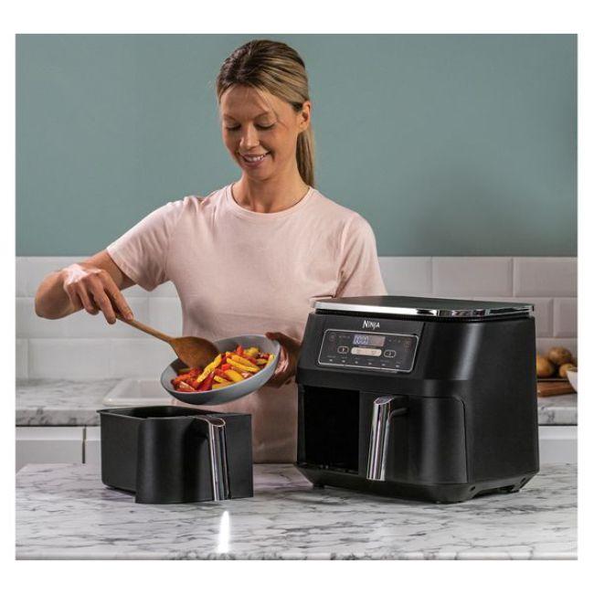 Ninja Foodi Dual Zone Air Fryer AF300UK | 7.6L Capacity | Air Fry, Max Crisp, Roast, Bake, Reheat, Dehydrate | Free Delivery