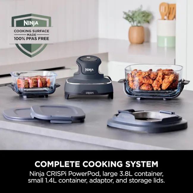 Ninja CRISPi Air Fryer | Glass Container, Crisper Plate