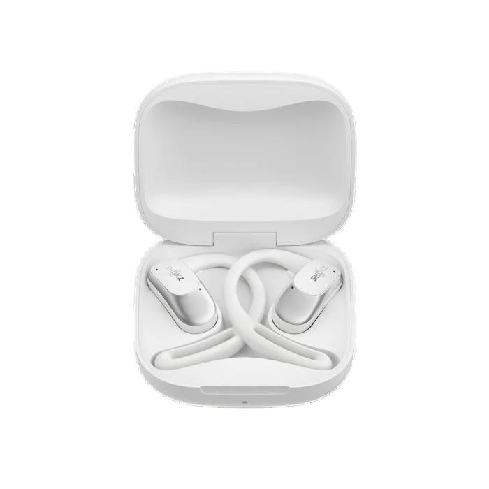 Shokz OpenFit Air Open-Ear Wireless Earbuds - White, Bluetooth, Charging Case, Water-Resistant