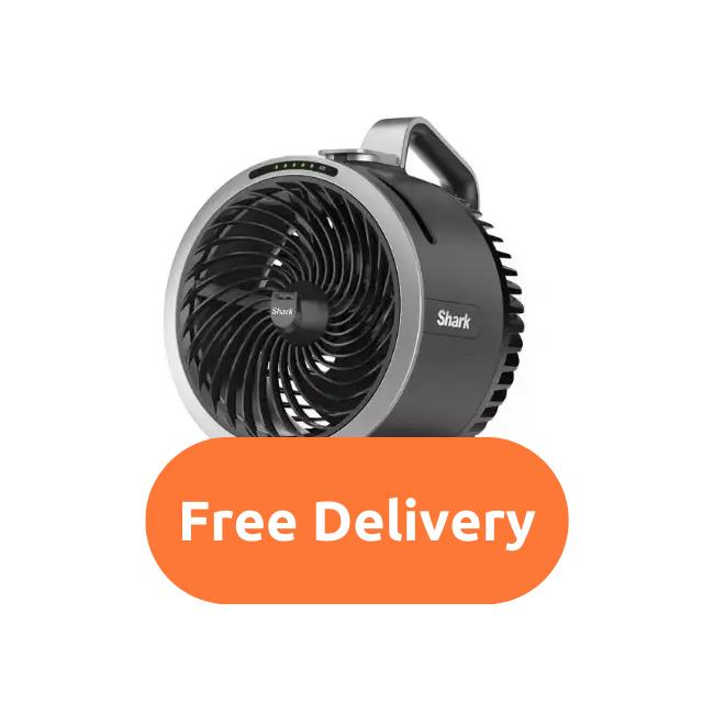 Shark FlexBreeze HydroGo Portable Misting Fan - Indoor & Outdoor Use | Image Features: Handle, Shark, FlexBreeze