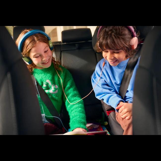 Philips 2000 Series Kids On-Ear Headphones - Purple, Wired, 85 dB Volume Limit, Audio Share, Microphone, Foldable, Recycled Plastic