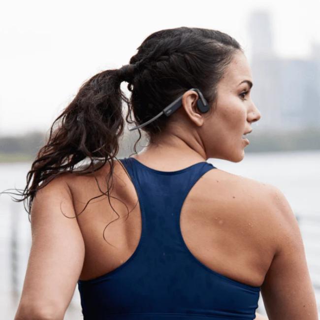 Shokz OpenMove Wireless Bone Conduction Open-Ear Headphones - Grey, 6 Hours Battery