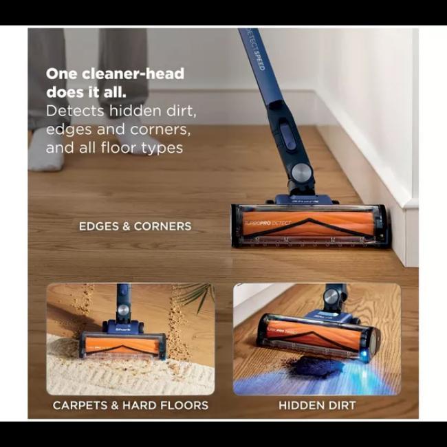 Shark PowerDetect Speed Luxe Cordless Vacuum Cleaner Ultramarine HEPA Filtration Auto-Empty Up to 60 Min Run Time