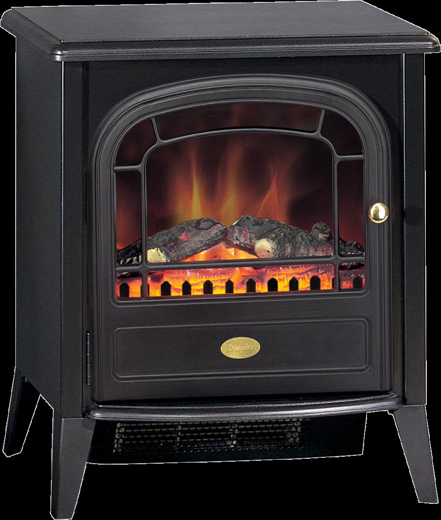 Dimplex Club Electric Stove | Black | 2kW Heat Settings | Flame Effect | Log Effect