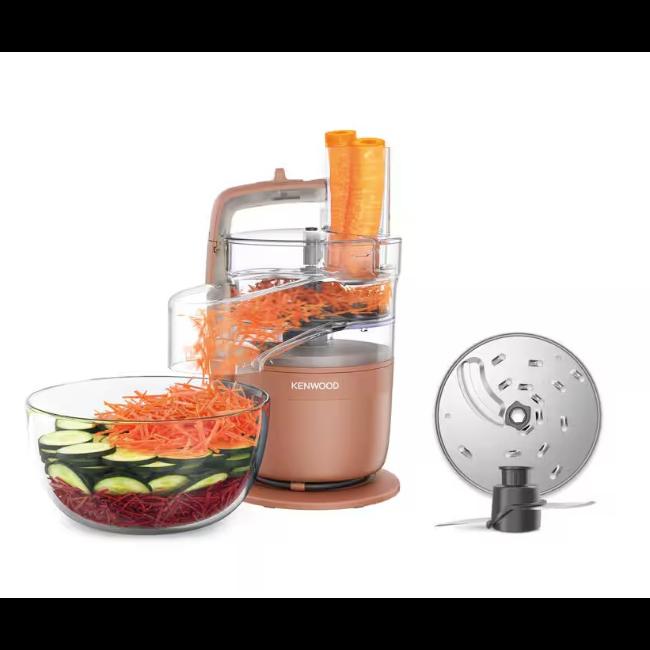 Kenwood MultiPro Go Food Processor Clay Red 650W Chopping Slicing Grating