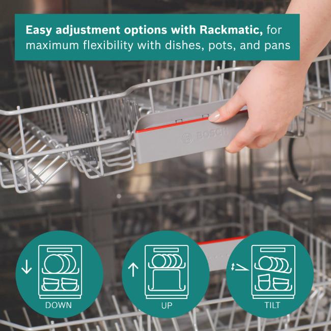 Bosch Series 4 Fully Integrated Dishwasher SMH4HVX14G - 14 Place Settings, ExtraDry, VarioDrawer, VarioFlex, InfoLight, Home Connect, EcoSilence Drive, 44 dB(A)