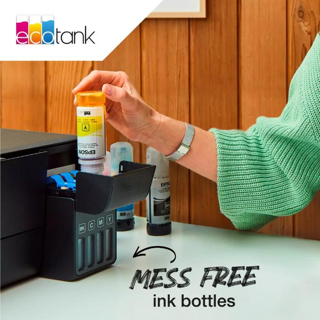 Epson 104 Cyan Ink Bottle 65ml, prints up to 7,500 pages