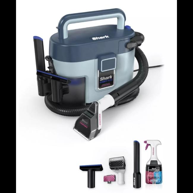 Shark EveryMess VX110UK 3-in-1 Portable Stain Eliminator, Wet Vac & Dry Vac, 2kg, Blue, 6m Cord, Multi-Surface, Pet Hair Pick-Up, Self-Cleaning