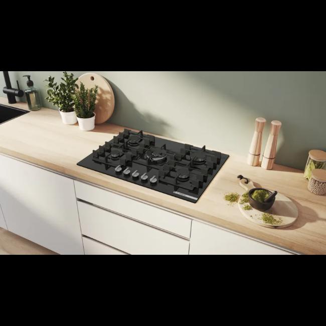 Bosch Series 6 Gas Hob 5 Burner Black with Image Features