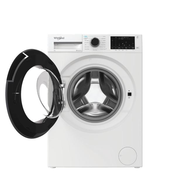 Whirlpool Washing Machine 8 Kg White 1400 RPM - Digital Display, Black Door, White Body