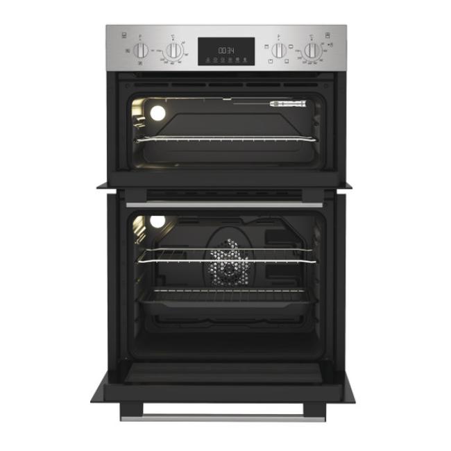 Indesit Double Oven Electric Stainless Steel with Twin Grill and Digital Display