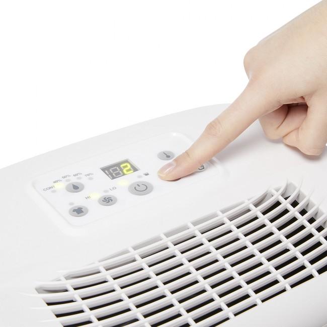 Dimplex 20L Dehumidifier with Timer & Delay Start | White | Image Features: Wheels, Dimplex