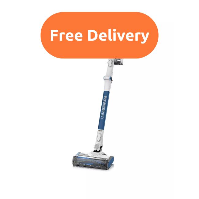 Shark PowerPro Cordless Vacuum Cleaner with Anti Hair Wrap, Floor Detect, Flexology, Navy Metallic, Up to 50 Minutes Runtime, Crevice Tool, Upholstery Tool, PowerFins