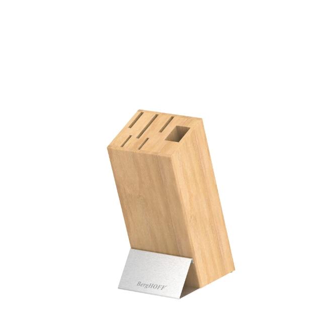 Berghoff Pica 7-Piece Knife Block Set | Stainless Steel Knives with Wood Block | Includes 6 Knives & Kitchen Shears