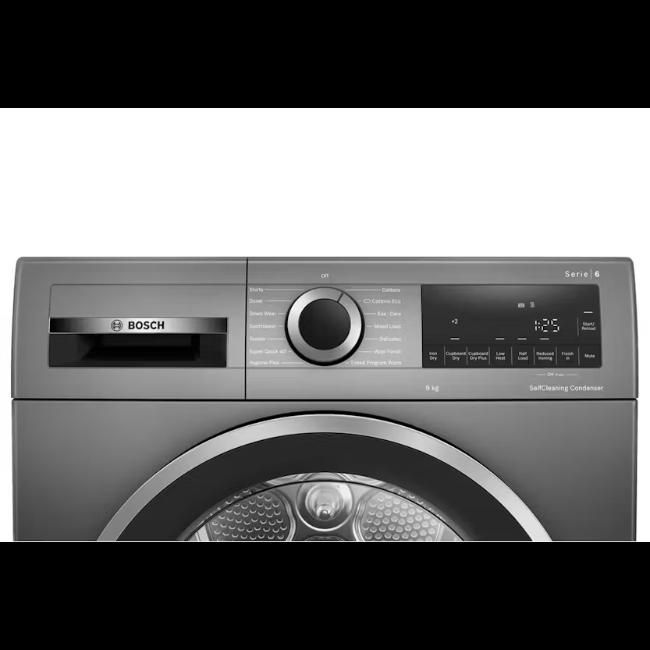 Bosch Series 6 9kg Heat Pump Dryer - Grey, SelfCleaning Condenser