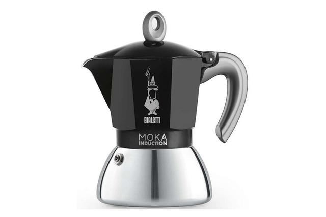 Bialetti Moka Induction 4 Cup Espresso Maker Black Aluminium Steel Induction Compatible