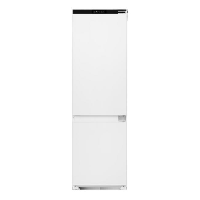 Belling Fridge Freezer White with Shelves, Drawers, Door, Interior Lights, Silver Trim
