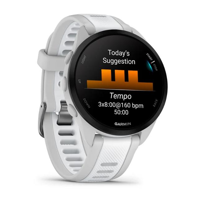 Garmin Forerunner 165 GPS Running Smartwatch Mist Grey/Whitestone AMOLED Display, Touchscreen, Garmin