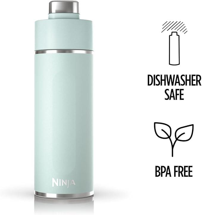 Ninja Thirsti 700ml Travel Bottle - Mint, Stainless Steel