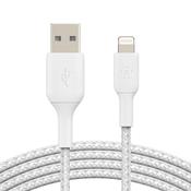 Belkin Braided Lightning to USB-A Cable | 1m | White | CAA002BT1MWH image