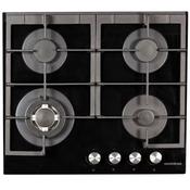 Nordmende 60cm 4 x Burner Gas Hob Cast Iron Pan Supports - Black | HGX603BGL
