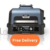 Ninja Woodfire Pro Connect XL Electric BBQ Grill &amp; Smoker - Blue/Black | OG901UK