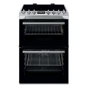 Electrolux 600 SteamBake Cooker with Ceramic Hob &amp; Double Oven - Black and Silver | LKR655210X image