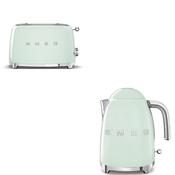 Smeg 50's Retro Kettle &amp; 4 Slice Toaster Set - Pastel Green | KLF03PGUK + TSF03PGUK image