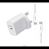 Groove USB-C 25w Charger With USB-C to USB-C Cable | White | GVMA112WE image