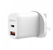 Groove 20W Dual USB-C &amp; USB-A Charger - White | GVMA105WE