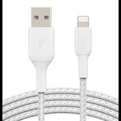 Belkin Braided Lightning to USB-A Cable | 2m | White | CAA002BT2MWH image