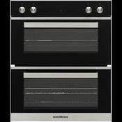 Nordmende Built Under Double Oven - Black and Steel | DOUC425IX