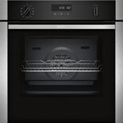 Neff N50 Built-In Single Oven Slide &amp; Hide - Black / Stainless Steel | B6ACH7AN7B image