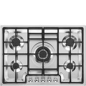 Smeg 70cm Classic 5 Burner Gas Hob - Stainless Steel | PGF75-4 image