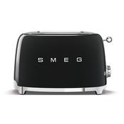 Smeg 50's Retro style 2 Slice Black Toaster | TSF01BLUK