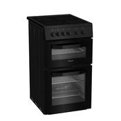 Hotpoint Freestanding Electric Double Cooker - Black | HTE5VCB image