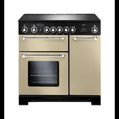 Rangemaster Kitchener 90 Ceramic 90cm Range Cooker - Cream&amp; Chrome | KCH90ECCR-C image