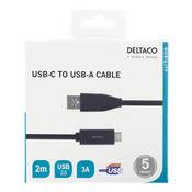Deltaco USB-C to USB-A Cable 2.0 | 2m | USBC1006M image