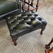 Chesterfield footstool - GREEN