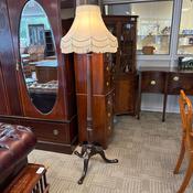 Victorian mahogany tripod floor lamp image